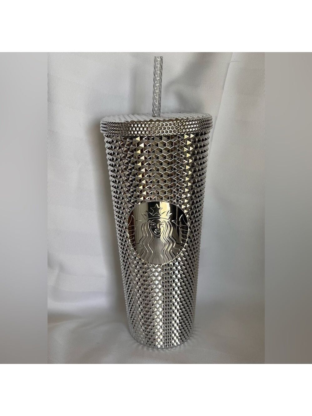 Disneyland 2022  100th Anniversary Silver Studded Venti 24 oz Starbucks Tumbler